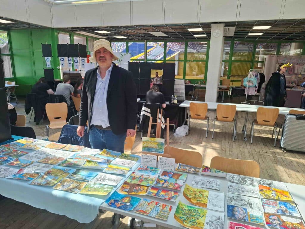 Van-Gogh-Ausstellung im Restaurant Aretea mit Gemälden aus dem Filmprojekt