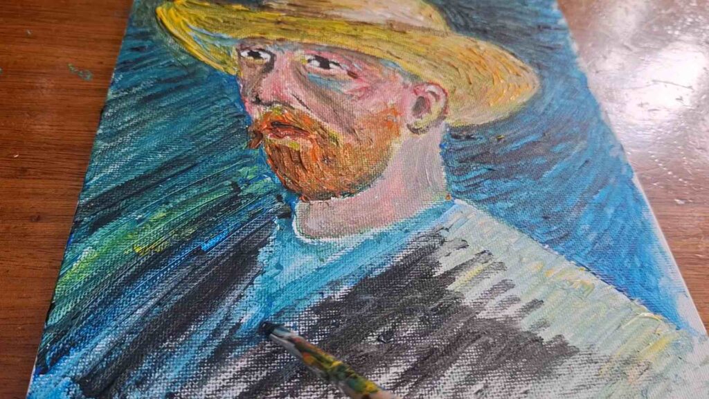 Van-Gogh-Ausstellung im Restaurant Aretea mit Gemälden aus dem Filmprojekt