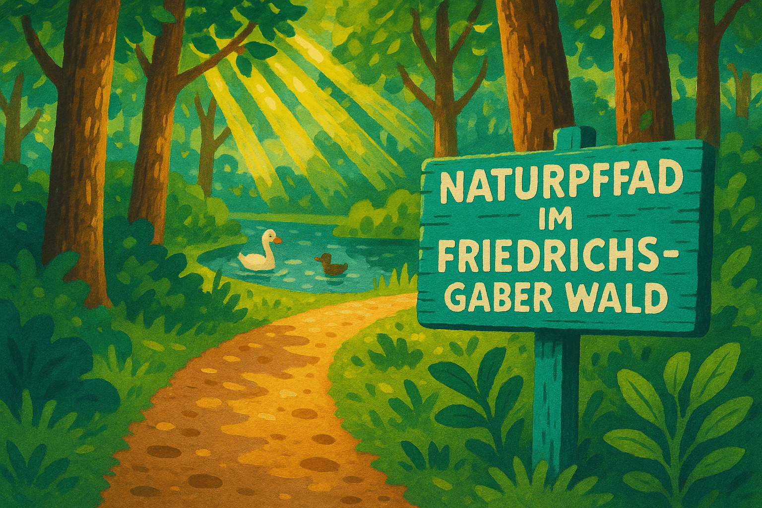 Natur im Stadtteil Friedrichsgabe mit Waldwegen und Glasmoor in Norderstedt