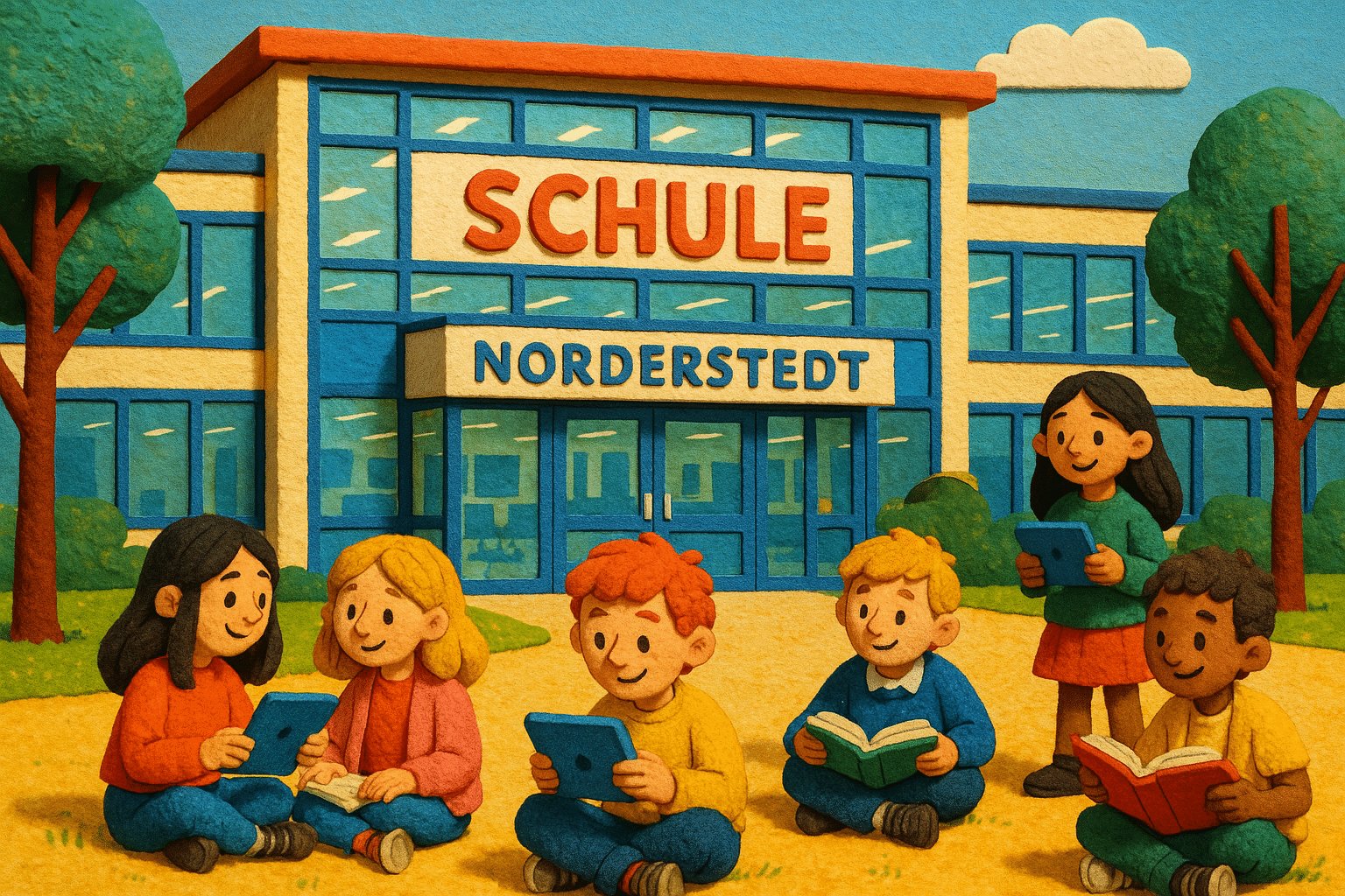 Moderne Gemeinschaftsschule in Norderstedt mit integriertem Realschulzweig und digitaler Ausstattung