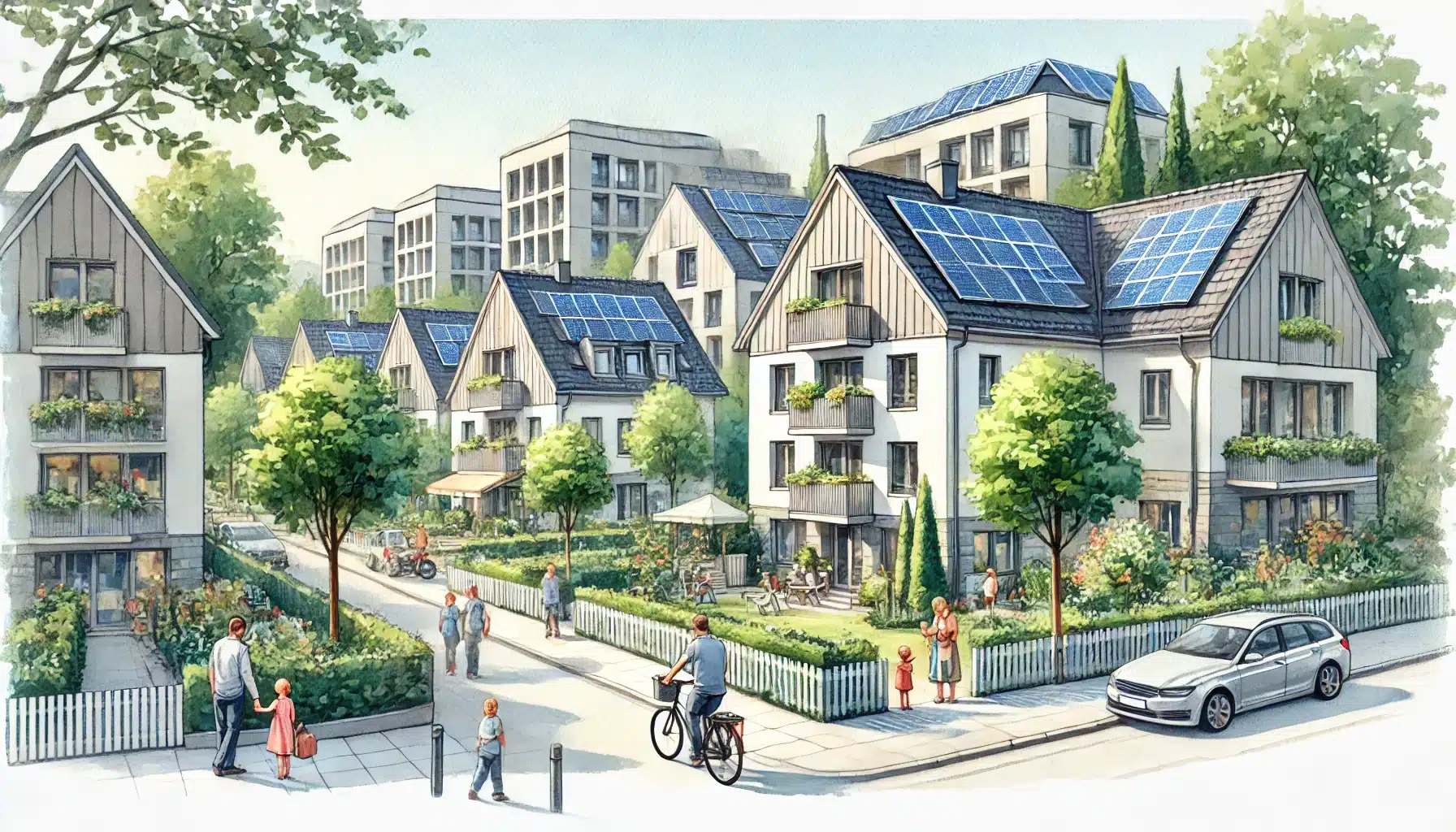 Wohnidylle in Norderstedt Glashütte mit modernen Neubauten und historischen Altbauten in familienfreundlicher Umgebung